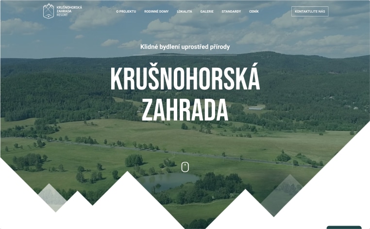 Krušnohorská zahrada vizualizace webu – workoholix.cz